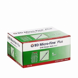 Фото Шприц инсулиновый BD MICRO-FINE Plus с интегрированной иглой U-40 1 ml