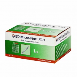 Фото Шприц инсулиновый BD MICRO-FINE Plus с интегрированной иглой U-100 1  ml
