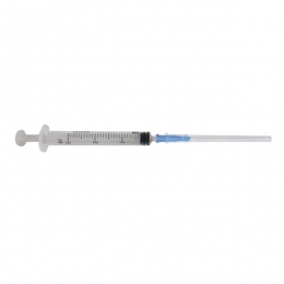 Фото Шприц инъекционный Pascal Medical 3-х компонентный с одной иглой 1 мл