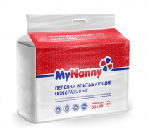 Фото Пеленки впитывающие одноразовые My Nanny 60х90 см 30 шт,МЕДМИЛ