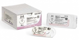 Фото Викрил фиолетовый M2 (3/0) 70 см игла колюще-режущая V-6, Ethicon (Johnson & Johnson) 