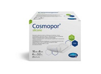 Фото Повязки пластырного типа c контактным слоем из силикона Cosmopor® silicone 10 х 8 см, 25шт, HARTMANN