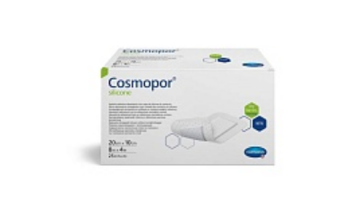 Фото Повязки пластырного типа c контактным слоем из силикона Cosmopor® silicone 20 х 10 см, 25шт, HARTMANN
