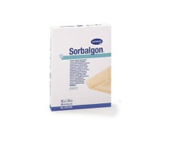 Фото Повязка из волокон кальция-альгината Sorbalgon®, 10 см х 10 см, 10 шт, HARTMANN