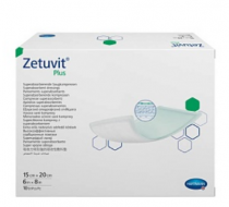Фото Повязка суперабсорбирующая, стерильная Zetuvit® Plus/Цетувит Плюс, размер 15х20 см. 10шт, HARTMANN