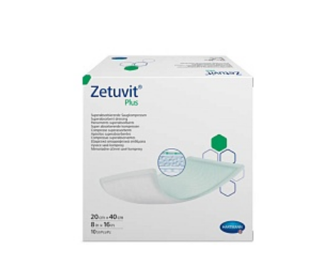 Фото Повязка суперабсорбирующая, стерильная Zetuvit® Plus/Цетувит Плюс, размер 20х40 см. 10шт, HARTMANN