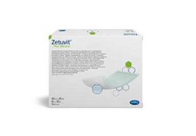 Фото Повязка суперабсорбирующая, стерильная Zetuvit® Plus Silicone/Цетувит Плюс Силикон, размер 20х25 см. 10шт, HARTMANN