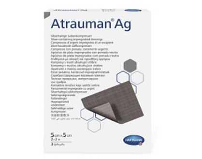 Фото Мазевая повязка Atrauman Ag (Атрауман Аг), стерильная: 5 х 5 см; 3 шт., HARTMANN