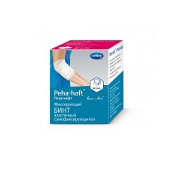 Фото Фиксирующийся бинт эластичный самофиксирующийся Peha-haft® (Пеха-хафт) 6 см х 4 м, белый, HARTMANN