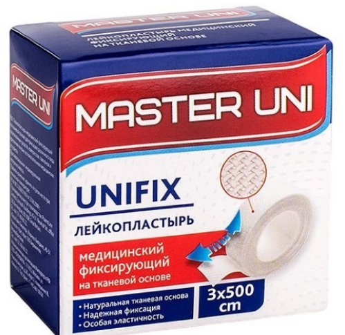 Фото Фиксирующий пластырь MASTER UNI 3х500 см, Великобритания