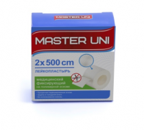 Фото Фиксирующий пластырь на полимерной основе MASTER UNI 2х500 см, Великобритания