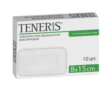 Фото Раневая повязка TENERIS на нетканой основе 8х15 см, Великобритания