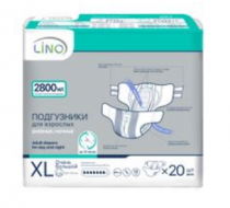 Фото Подгузники для взрослых LiNO 2,8л 20шт р.XL, Беларусь 