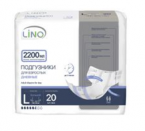 Фото Подгузники для взрослых LiNO 2200мл, 20шт р.L, Беларусь 