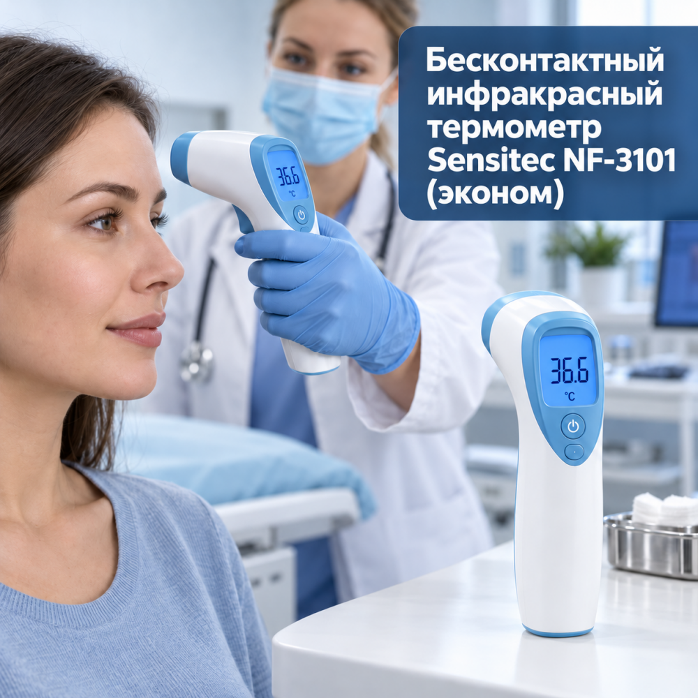 Фото Бесконтактный инфракрасный термометр Sensitec NF-3101 (эконом)
