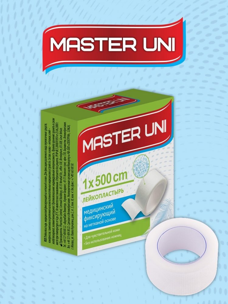 Фото Лейкопластырь 1 х 500 см на нетканой основе Master Uni