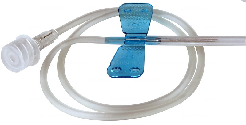Фото Игла-бабочка устройство для вливания в малые вены LUER 23G (0,6 х 19) цвет Синий, SF Medical уп. 100 шт. кор. 2000 шт.