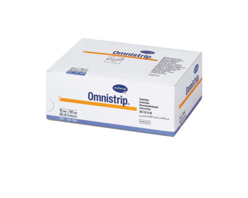 Фото Полоски на опер. швы OMNISTRIP - Гипоалл. (стер. по 6 шт) 12 х 101 мм. уп  300 шт. Хартманн 