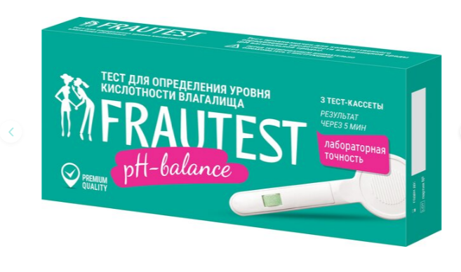 Фото Тест для определения уровня кислотности влагалища "FRAUTEST pH-balance" (3шт/уп.)