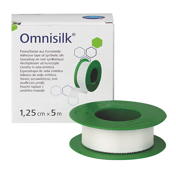Фото Пластырь фиксирующий OMNISILK 1,25см х 5м, цвет: белый (Хартманн)