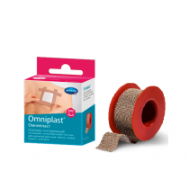 Фото Пластырь фиксирующий 5см x 5м OMNIPLAST из текстильной ткани, цвет кожи, Хартманн  