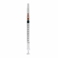 Фото Шприц 3-х компонентный туберкулиновый объемом 1 мл с иглой 26G (0,45 х 16), Китай 