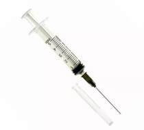 Фото Шприц 3-х компонентный объемом 5 мл с иглой 22G (0,7 х 38), Китай