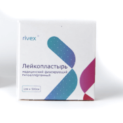 Фото Лейкопластырь RIVEX медицинский гипоаллергенный 1,5 см х 500 см, Беларусь