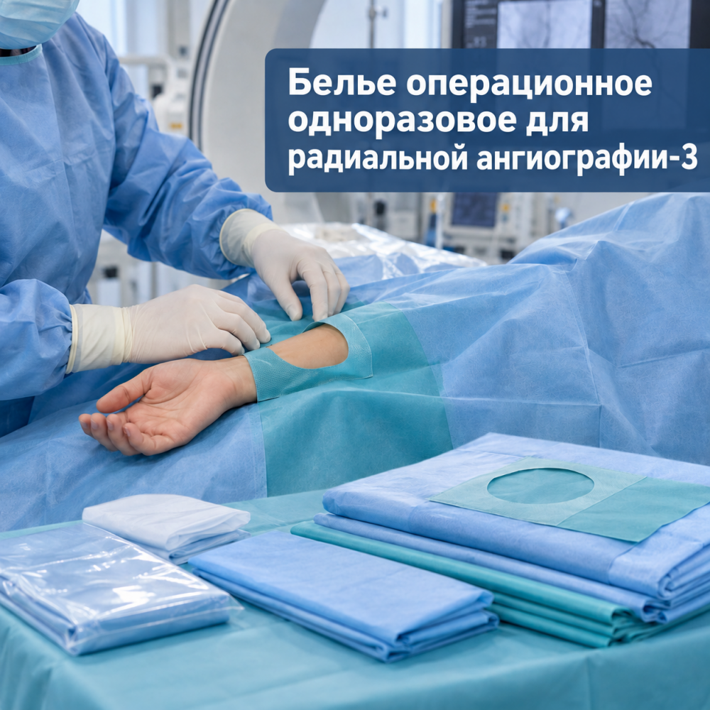 Фото Белье операционное одноразовое (для радиальной ангиографии-3)