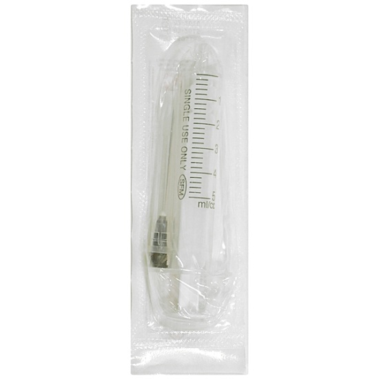 Фото Шприц 2-комп. одноразовый стерильный 5мл BD Discardit II с иглой 22G 0,7х40мм Luer Slip (100 шт./уп.)