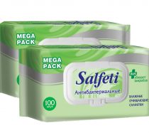 Фото Салфетки влажные антибактериальные с клапаном Salfeti antibac №100