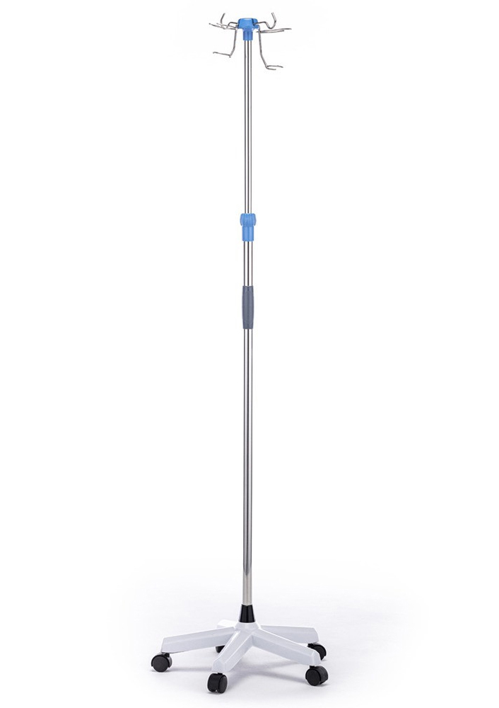 Фото Стойка инфузионная с колесами IV Pole,1300x360x200, принадлежность к Кровати медицинской функциональной механической Медицинофф