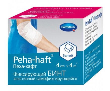 Фото Бинт фиксирующий Peha-haft когезивные, без латекса 4м х 4см,белый