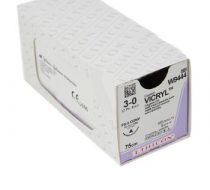 Фото Викрил фиолетовый M3.5 (0) 75 см игла колющая MH-1 Plus 31 мм, 1/2 окр. №12