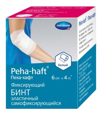 Фото Бинт фиксирующий Peha-haft когезивные, без латекса 4м х 6см,белый