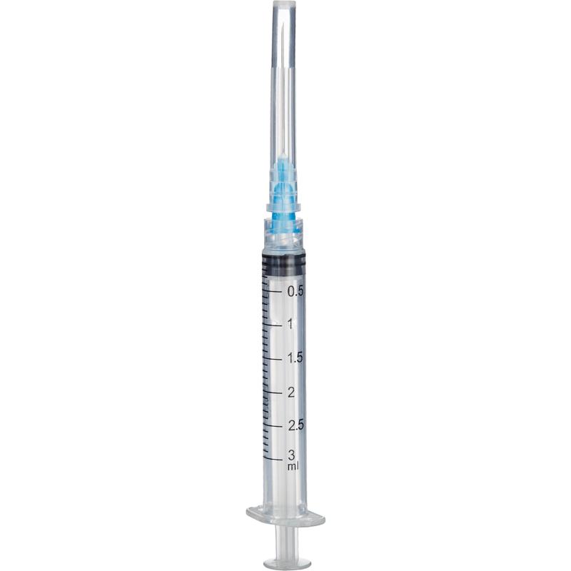 Фото Шприц 3-компон. инъекционный одноразовый стерильный  3мл Luer Lock  23G (0, 6х32) 100шт./уп. LEIKO 