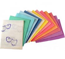 Фото Салфетки процедурные (нагрудные д/пациента) защитные "Рускрафт" 2-х слойные (розовые) 330 Х 445 мм, 500шт.