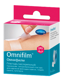 Фото Пластырь фиксирующий OMNIFIM 1.25см х5м, из прозрачной пленки (1шт/уп.) Хартманн