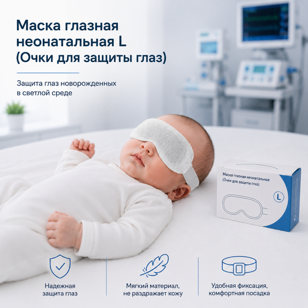 Фото  Маска глазная неонатальная L (Очки для защиты глаз) Китай