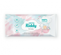 Фото Детские влажные салфетки Cotto Kiddy с экстрактом череды, 24 шт. с клапаном, Россия