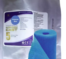 Фото Полимерный бинт INTRARICH CAST 12,5 см х 3.6м, жесткий, голубой, Корея