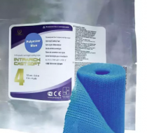 Фото Полимерный бинт INTRARICH CAST SOFT 10см х 3.6м, полужесткий, голубой, Корея