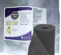 Фото Полимерный бинт INTRARICH CAST SOFT 10см х 3.6м, полужесткий, серый, Корея