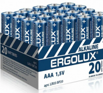 Фото Батарейка Ergolux AAA/LR 03 Alkaline BP-20 (LR 03 BP20, 1.5В) 20 шт/уп.)