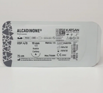 Фото Шовный материал ALCADINONE 4/0 75 см, обратно-режущая 19мм 1/2, 12 шт/уп., Турция