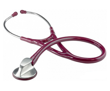Фото Стетоскоп медицинский "Top-Kardiologie" с плоской головкой, цвет: бордовый 