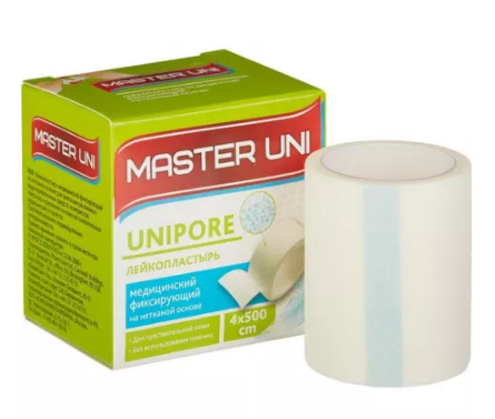 Фото Лейкопластырь 4 х 500 см на нетканой основе Master Uni Classic (60шт/кор.)