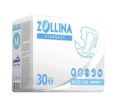 Фото Подгузники для взрослых "Zollina Standart" размер: S (30шт/уп.,120шт/кор.)