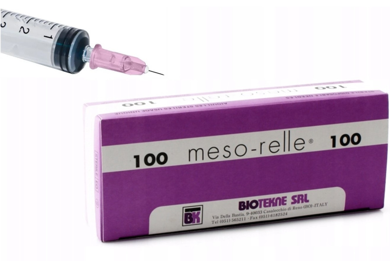 Фото Игла для мезотерапии 32G (0,23 x 4 мм) Meso-relle 100шт/уп., 5000шт/кор.