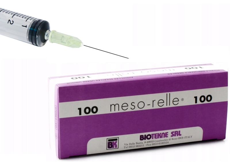 Фото Игла для мезотерапии 30G (0,3x12мм) Meso-relle 100шт/уп., 5000 шт/кор.